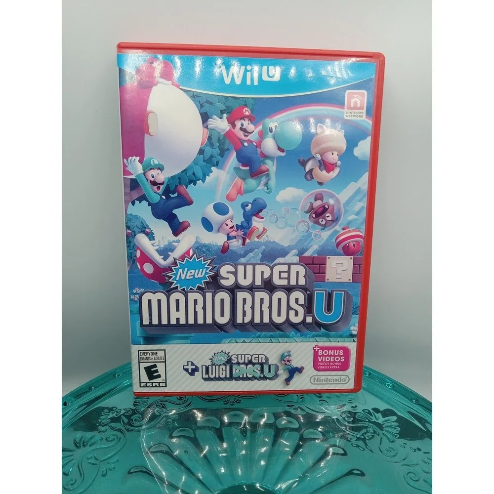 Super Mario Bros. U + Used Super Luigi U (Nintendo Wii U, 2013) No Manual Faded